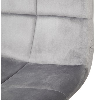 Krzesło TRISS welurowe szare 44x57x88 cm - Homla