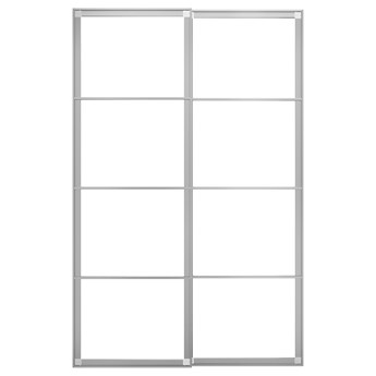 IKEA PAX Obudowa drzwi przes. z prowadnicami, aluminium, 150x236 cm