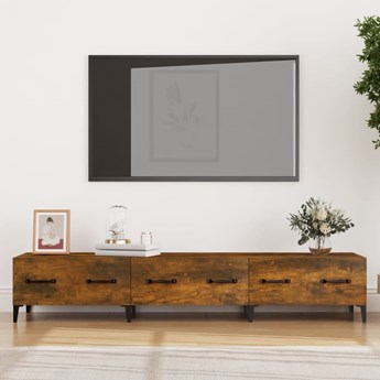 vidaXL Szafka pod telewizor, przydymiony dąb, 150x34,5x30 cm
