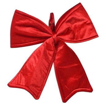 Kokarda dekoracyjna ozdobna czerwona welurowa na choinkę święta Boże Narodzenie 32x34 cm kod: O-839009