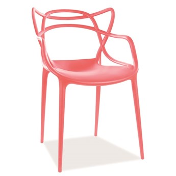Krzesło czerwone z tworzywa TOBY polipropylen