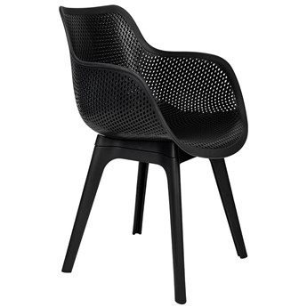 Krzesło czarne ażurowe z tworzywa LANDI - polipropylen