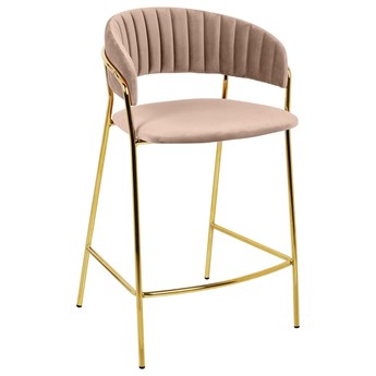 Hoker krzesło barowe khaki MARGO velvet