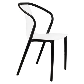 Krzesło białe, czarne z tworzywa VINCENT