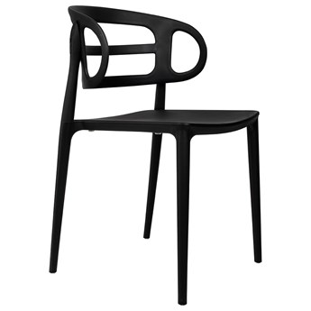 Krzesło czarne z tworzywa MARCUS zmywalne