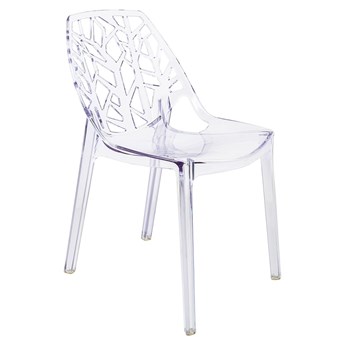 Krzesło przezroczyste KORAL SLIM transparentne - poliwęglan