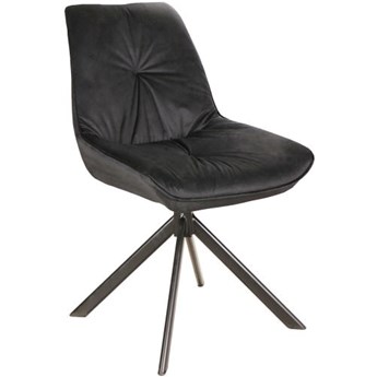 Czarne krzesło obrotowe BOOGIE I VELVET z welurowym siedziskiem tap. bluvel 19