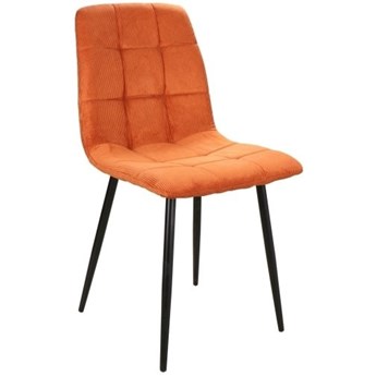 MILA SZTRUKS krzesło w kolorze cynamonowym tap. fjord 42, czarne nogi