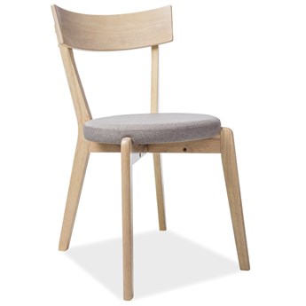 Krzesło NELSON drewniane , dąb miodowy, szare siedzisko TAP. 84
