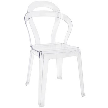 Krzesło transparentne przezroczyste MERCI - poliwęglan