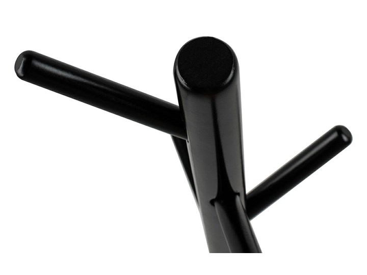 Wieszak na ubrania STICK czarny drewniany Drewno Typ Stojaki