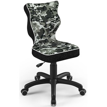 Krzesło młodzieżowe PETIT we wzory, z czarną podstawą