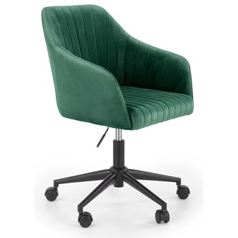 Krzesło obrotowe FRESCO fotel młodzieżowy ciemny zielony velvet