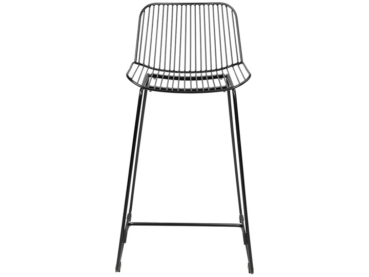 Krzesło barowe, hoker metalowy MILES czarne 76 Szerokość 50 cm Tworzywo sztuczne Skóra ekologiczna Głębokość 50 cm Rodzaj(n) Hokery