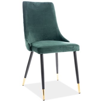 Krzesło PIANO VELVET czarno/złote nogi, zielony aksamit BLUVEL 78
