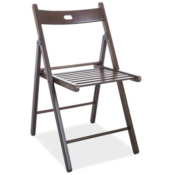 Krzesło składane drewniane SMART II brązowe/ciemny orzech