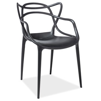 Krzesło czarne z tworzywa TOBY polipropylen