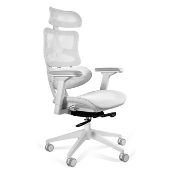 Ergonomiczne krzesło biurowe obrotowe ERGOTECH białe