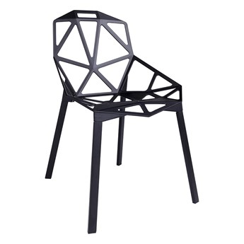 Krzesło metalowe SPLIT PREMIUM czarne aluminium