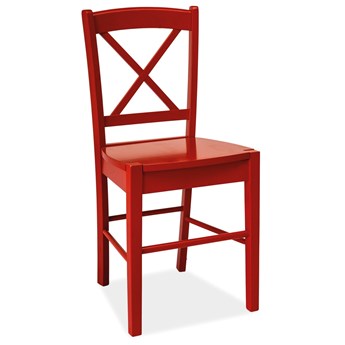 Krzesło do kuchni czerwone drewniane CD-56 CZERWONY