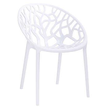 MODESTO krzesło KORAL białe - polipropylen