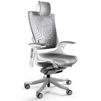 Fotel biurowy WAU 2 biały/elastomer tpe-8 szary