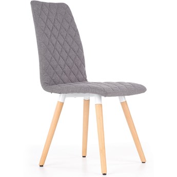 Krzesło tapicerowane szare K282 na drewnianych nogach