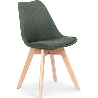 Krzesło tapicerowane ciemny zielony K303 na drewnianych nogach buk