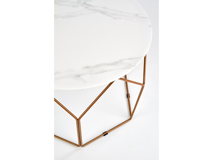 Szklany złoty stolik MADISON, kolor marmur Szkło Metal Kategoria Stoliki i ławy