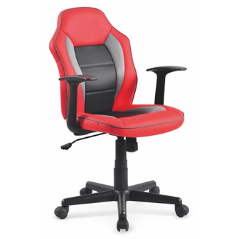 Krzesło do biurka obrotowe dziecięce NEMO fotel czerwono-czarny