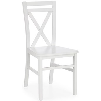 Krzesło drewniane białe DARIUSZ 2 drewno lite bukowe / mdf