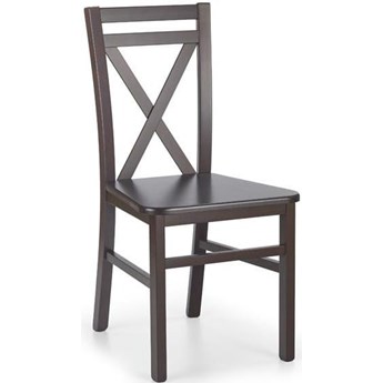 Krzesło drewniane ciemny orzech DARIUSZ 2 drewno lite bukowe / mdf