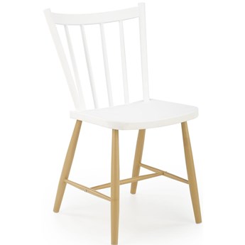 Krzesło białe polipropylen K419 na metalowych nogach