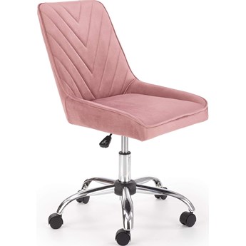 Krzesło obrotowe różowy velvet RICO młodzieżowy