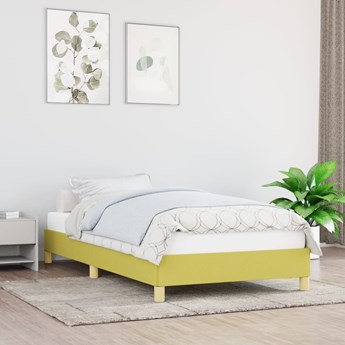 vidaXL Rama łóżka, zielona, 90 x 200 cm, tapicerowana tkaniną