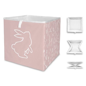Różowy materiałowy dziecięcy pojemnik do przechowywania Sweet Bunnies – Butter Kings