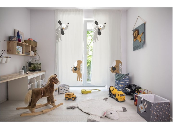 Firanka dziecięca 250x110 cm Woof Woof - Butter Kings Bawełna Kategoria Firany