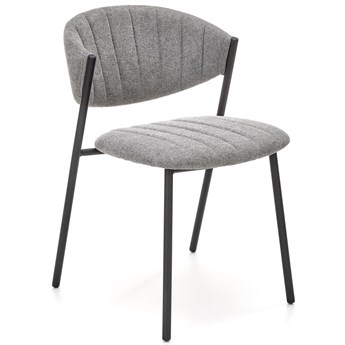 Krzesło tapicerowane szare K469 na czarnych nogach