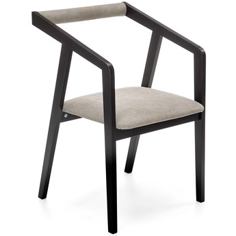 Krzesło tapicerowane drewniane AZUL szare, czarne