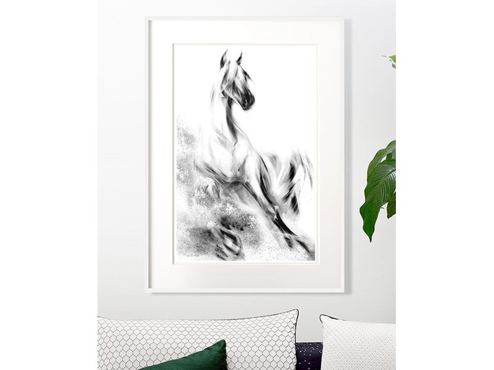 Obraz KOŃ ARABSKI, SERIA WIEDEŃ Wzór Grafika Wysokość 104 cm Szerokość 74 cm Wymiary 53x73 cm