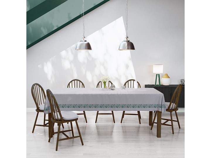 Obrus szary haftowany Palermo - 130 x 180 cm Prostokątny Wymiary 130x180 cm Kategoria Obrusy i serwety do kuchni