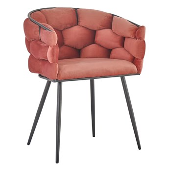 Krzesło tapicerowane AYA różowy welur