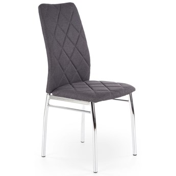 Krzesło tapicerowane ciemny szary K309 na chromowanych nogach