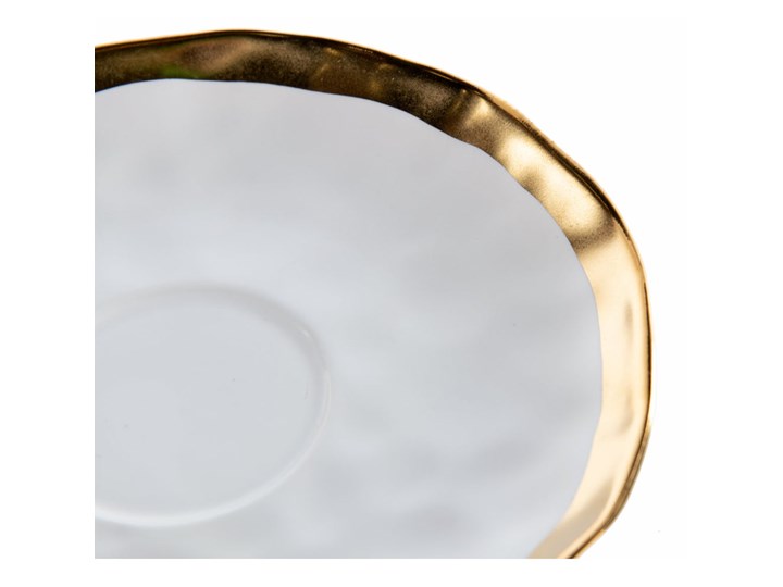 Filiżanka ze spodkiem porcelanowa biała 15x11 cm Porcelana Filiżanka do herbaty Ceramika Filiżanka do kawy Kategoria Filiżanki