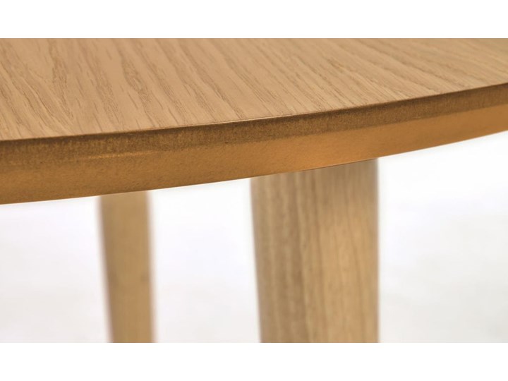 Stół rozkładany owalny MDF w fornirze dębowym i nogi z litego drewna 90-170x74 cm Płyta MDF Drewno Kategoria Stoły kuchenne