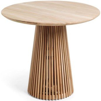 Stół okrągły z litego drewna tekowego Ø90 cm