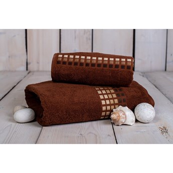 Brązowy bawełniany ręcznik kąpielowy 140x70 cm Darwin – My House