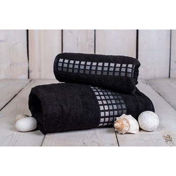 Czarny ręcznik bawełniany 100x50 cm Darwin – My House