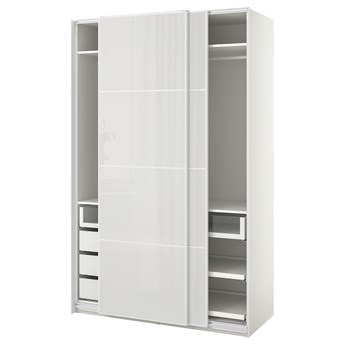 IKEA PAX / HOKKSUND Szafa, biały/jasnoszary, 150x66x236 cm