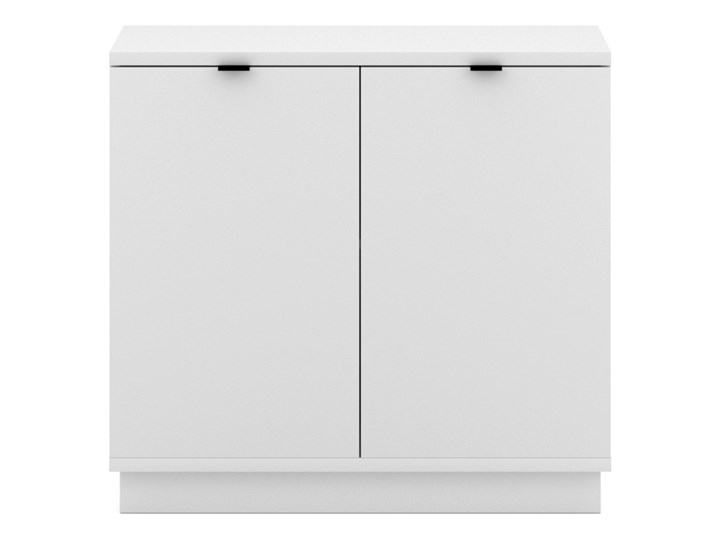 Biała szafka pokojowa Hofis niska Kolor Biały Płyta MDF Wysokość 70 cm Wysokość 76 cm Głębokość 40 cm Szerokość 80 cm Styl Minimalistyczny